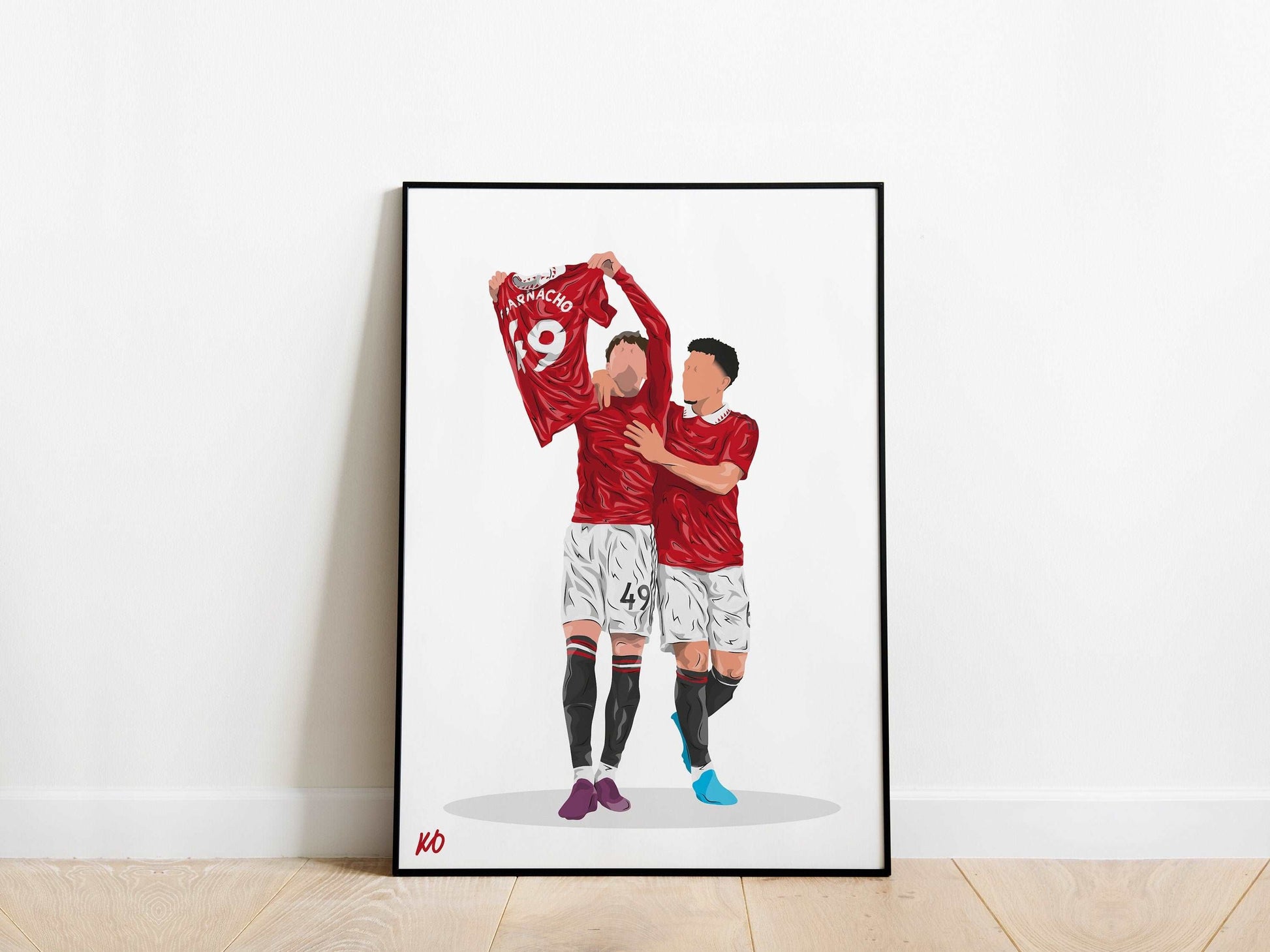 Alejandro Garnacho, Lisandro Martinez Manchester United Poster - KDDesigns6