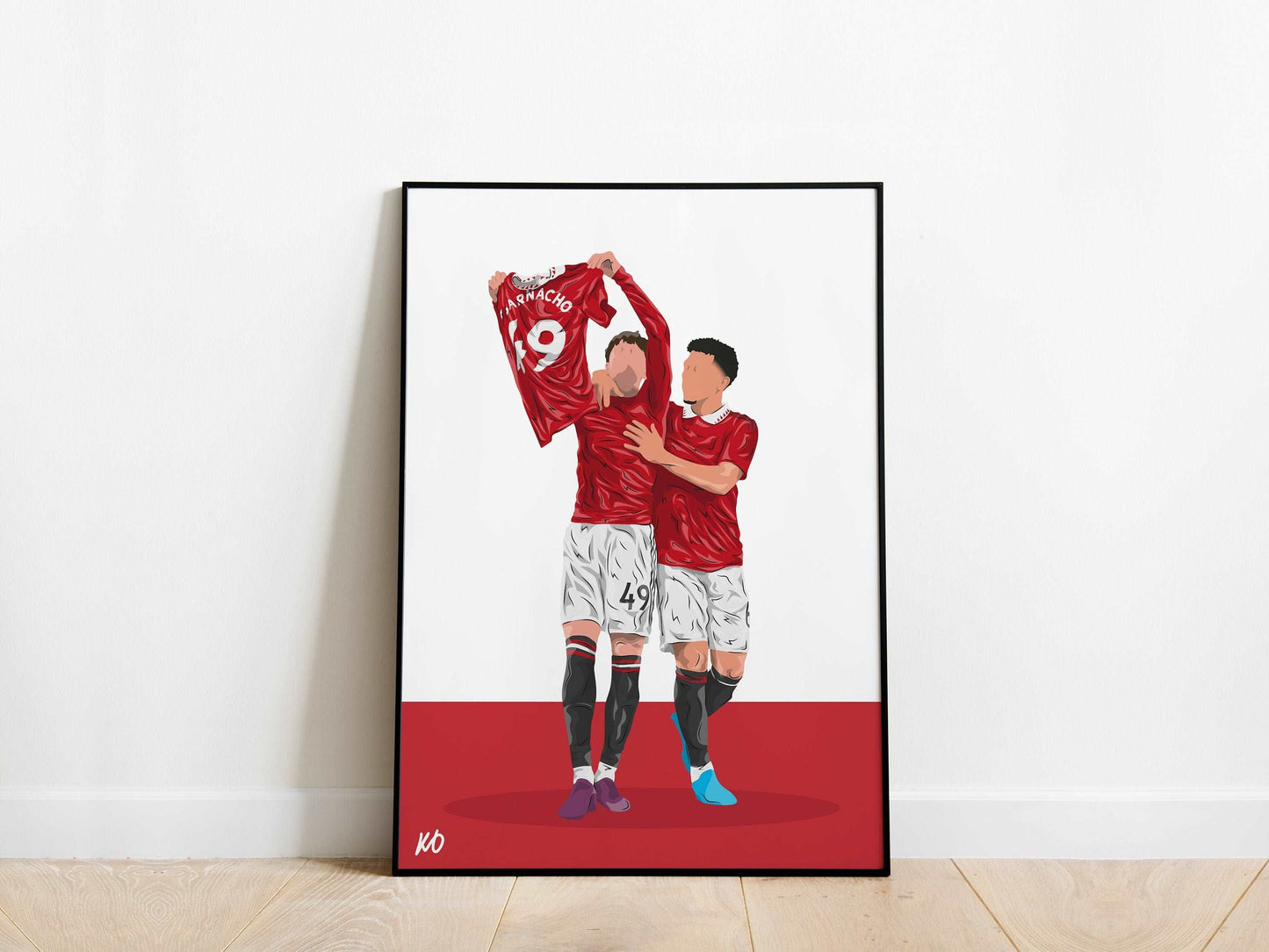 Alejandro Garnacho, Lisandro Martinez Manchester United Poster - KDDesigns6