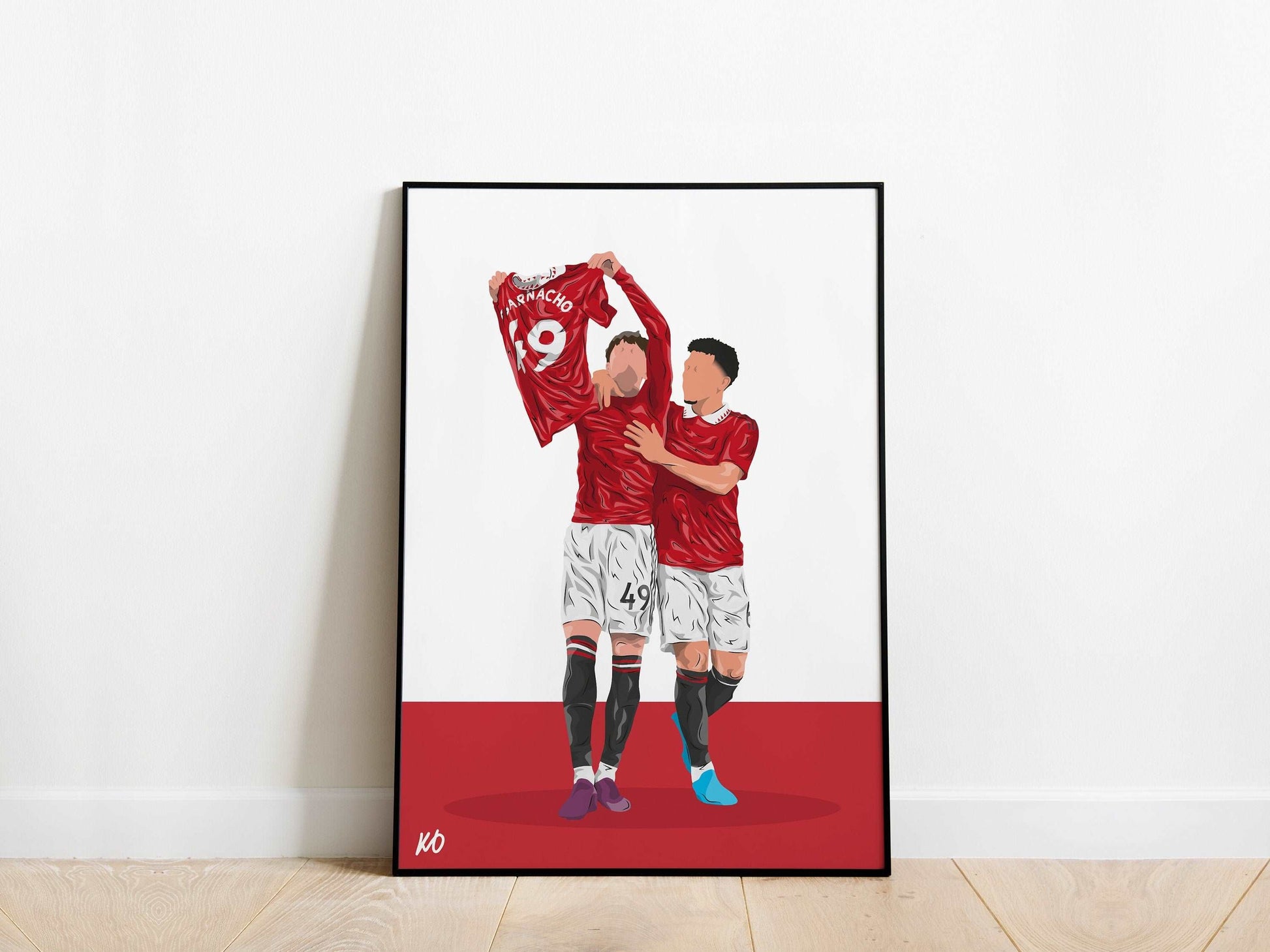 Alejandro Garnacho, Lisandro Martinez Manchester United Poster - KDDesigns6