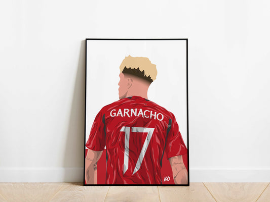 Alejandro Garnacho 17 Manchester United Poster - KDDesigns6