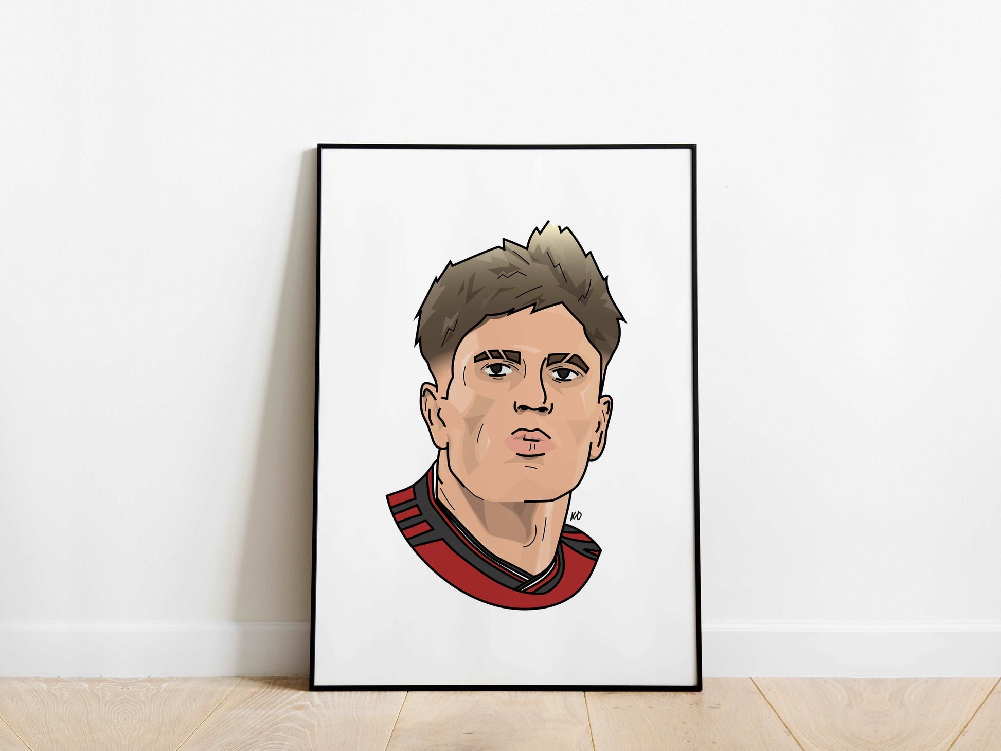 Alejandro Garnacho Portrait Manchester United Poster - KDDesigns6