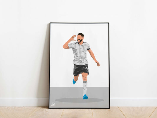 Aleksandar Mitrovic 21/22 Fulham FC Poster - KDDesigns6