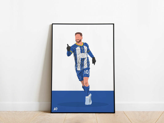 Alexis Mac Allister 22/23 Brighton Poster - KDDesigns6