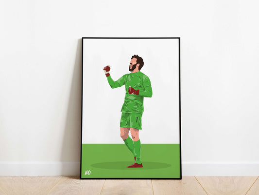 Alisson Becker Liverpool Poster - KDDesigns6