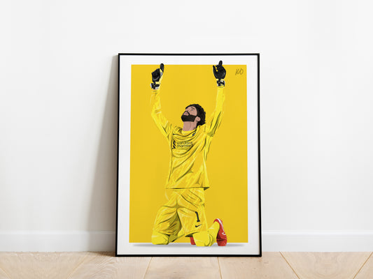 Alisson Becker Celebration Liverpool Poster - KDDesigns6