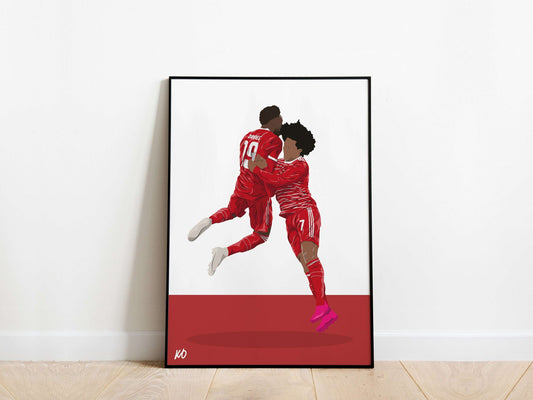 Alphonso Davies, Serge Gnabry Bayern Munich Poster - KDDesigns6