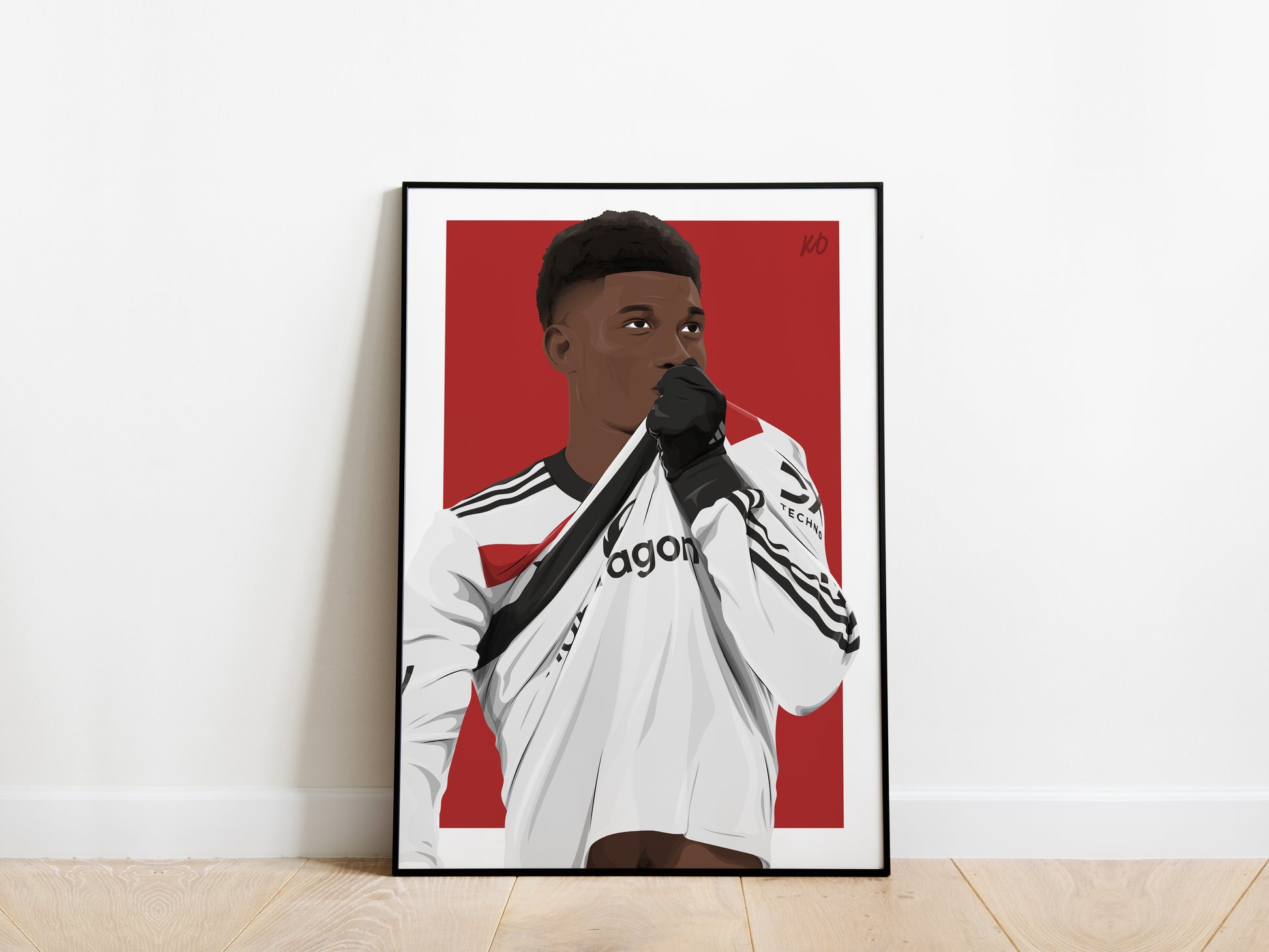 Amad Diallo Celebration Portrait Manchester United Poster - KDDesigns6