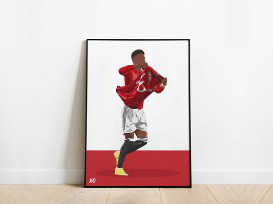 Amad Diallo FA Cup Goal Manchester United Poster - KDDesigns6
