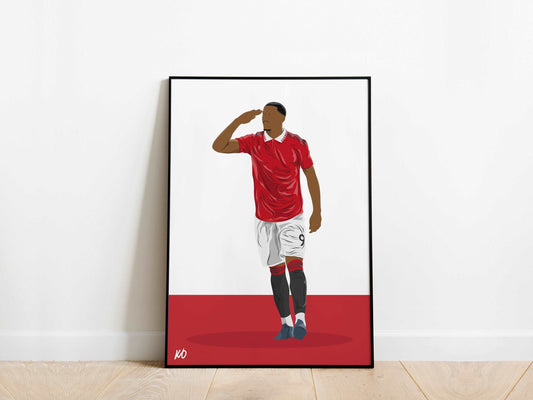 Anthony Martial Celebration Manchester United Poster - KDDesigns6