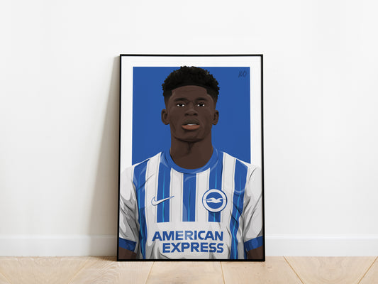 Carlos Baleba 24/25 Brighton Poster - KDDesigns6