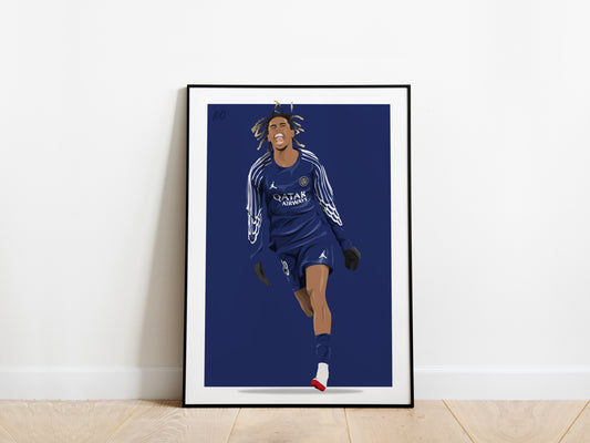 Bradley Barcola PSG Poster - KDDesigns6