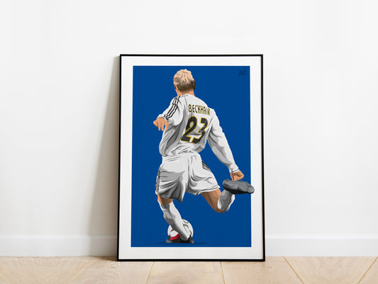 David Beckham Real Madrid Poster - KDDesigns6