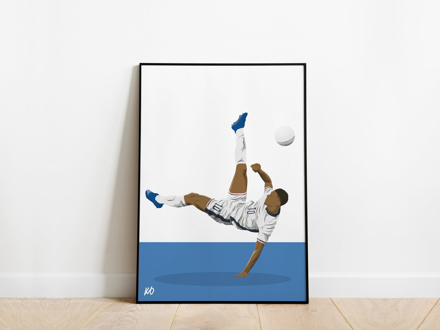 Jude Bellingham Euro 2024 Overhead Kick England Poster - KDDesigns6