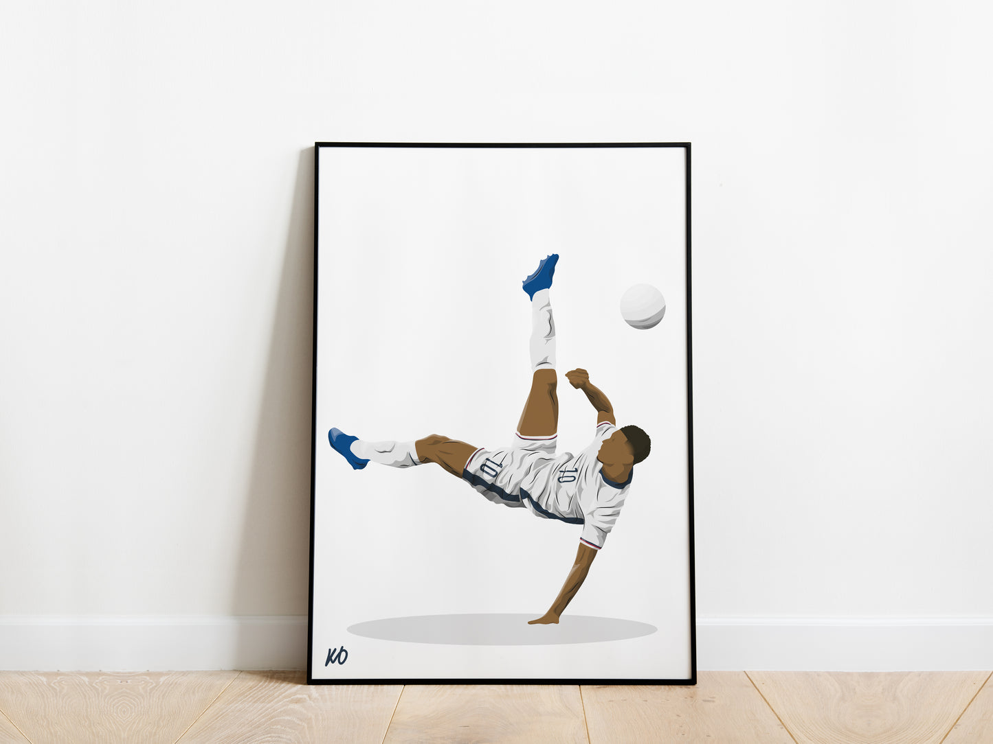 Jude Bellingham Euro 2024 Overhead Kick England Poster - KDDesigns6