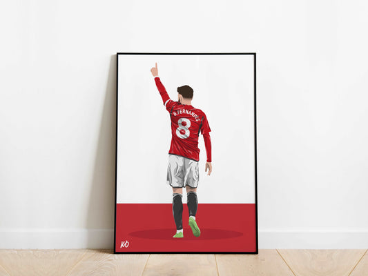 Bruno Fernandes 23/24 Manchester United Poster - KDDesigns6