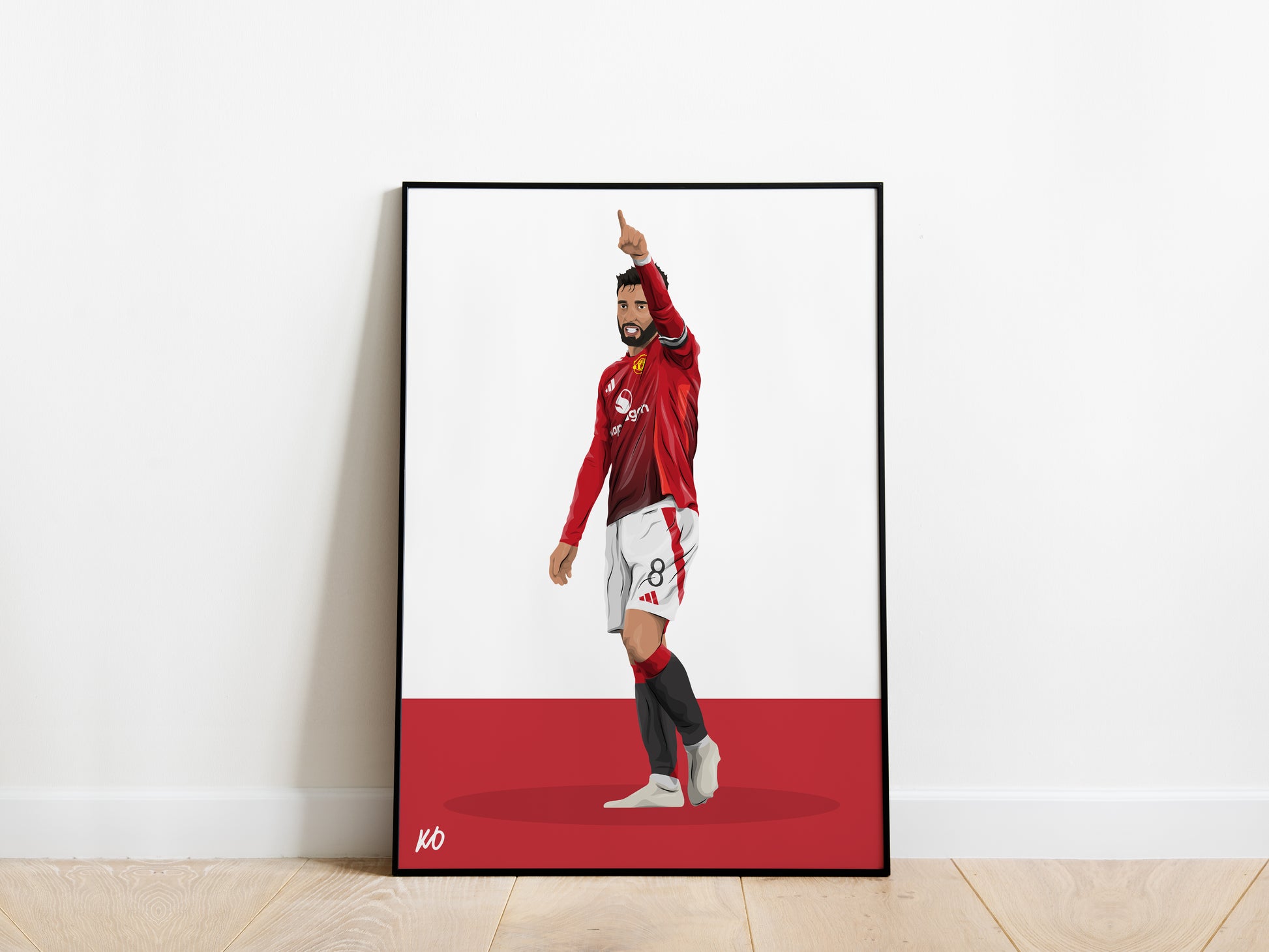 Bruno Fernandes 24/25 Manchester United Poster - KDDesigns6