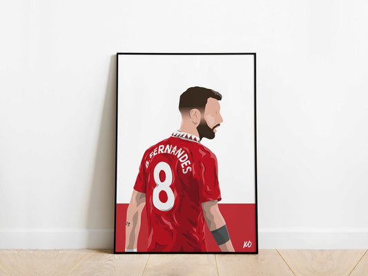 Bruno Fernandes 22/23 Manchester United Poster - KDDesigns6