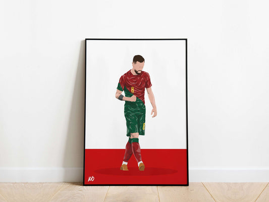Bruno Fernandes Portugal Poster - KDDesigns6
