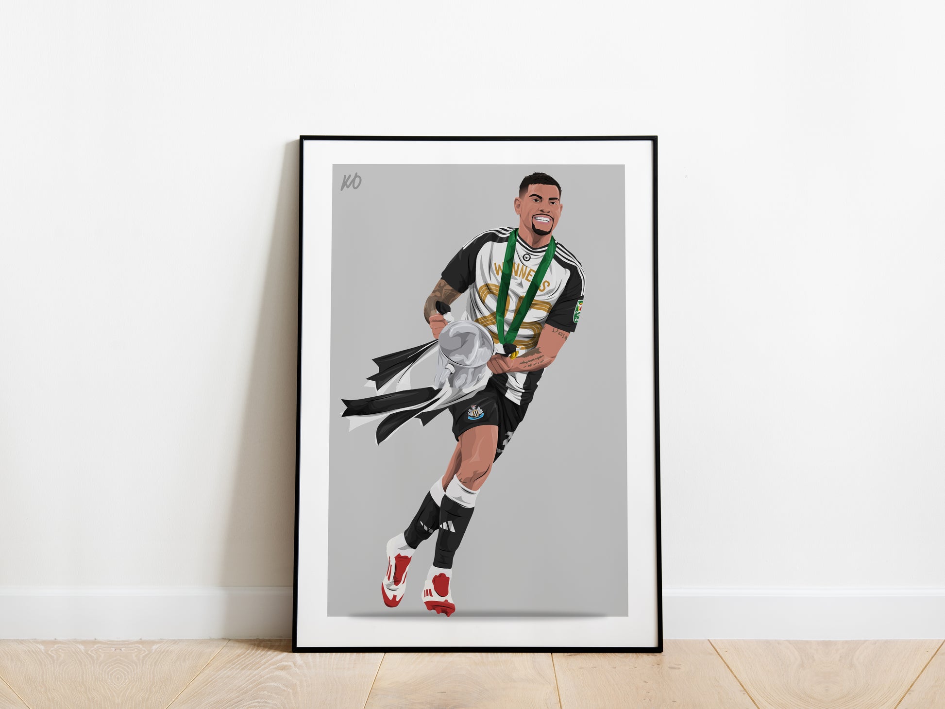 Bruno Guimaraes Carabao Cup Trophy Celebration Newcastle United Poster - KDDesigns6