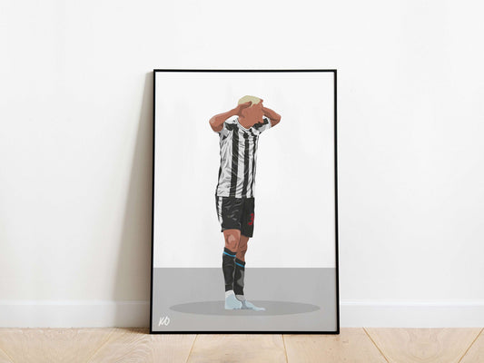 Bruno Guimaraes Celebration Newcastle United Poster - KDDesigns6