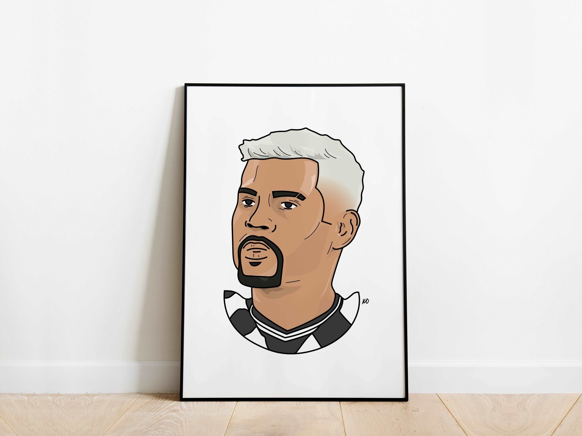 Bruno Guimaraes Portrait Newcastle United Poster - KDDesigns6
