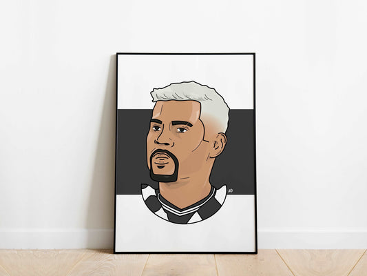 Bruno Guimaraes Portrait Newcastle United Poster - KDDesigns6
