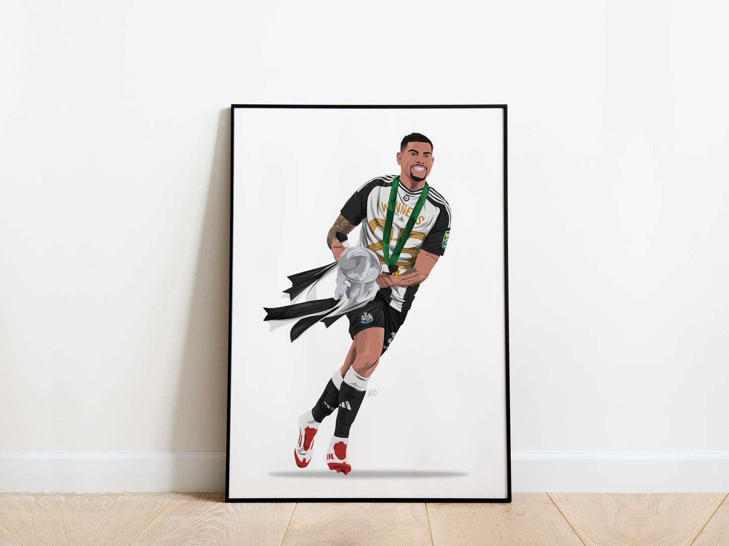 Bruno Guimaraes Carabao Cup Trophy Celebration Newcastle United Poster