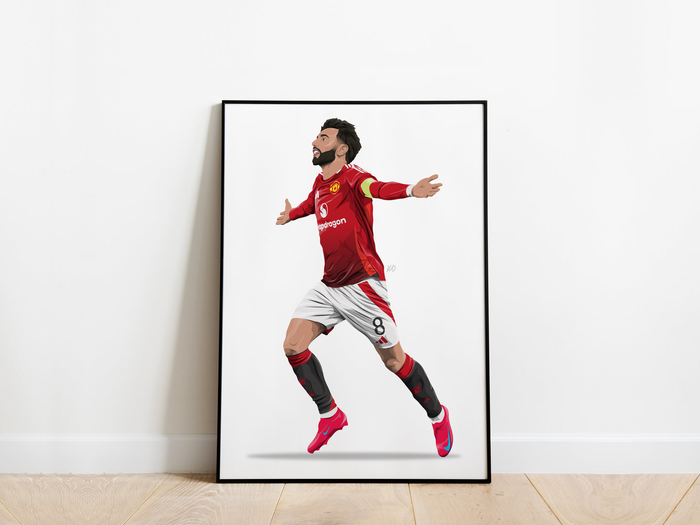 Bruno Fernandes Hat Trick Celebration Manchester United Poster