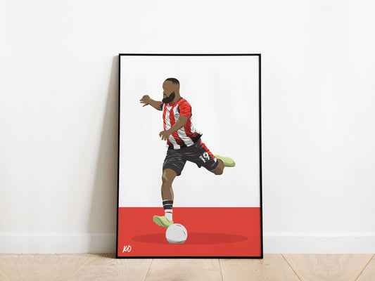 Bryan Mbeumo 22/23 Brentford Poster - KDDesigns6