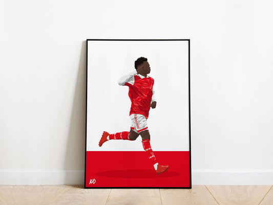Bukayo Saka Celebration Arsenal Poster - KDDesigns6