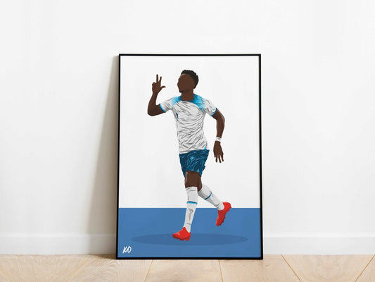 Bukayo Saka England Poster - KDDesigns6