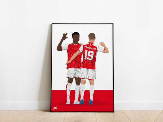 Bukayo Saka, Leandro Trossard Arsenal Poster - KDDesigns6
