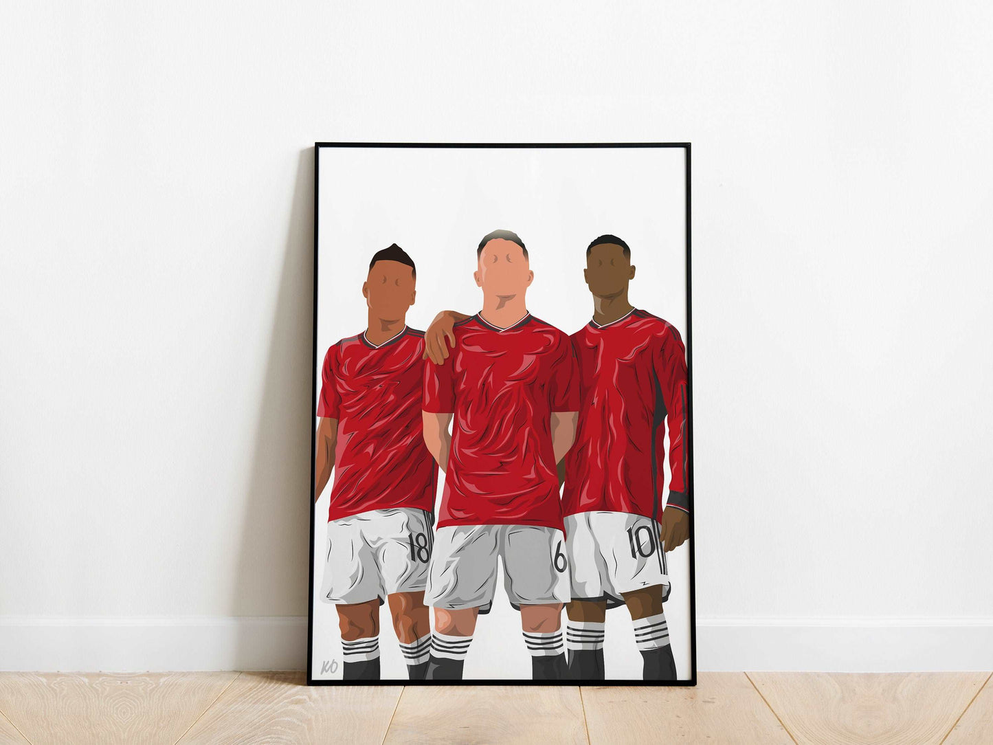 Casemiro, Lisandro Martinez & Marcus Rashford Manchester United Poster - KDDesigns6