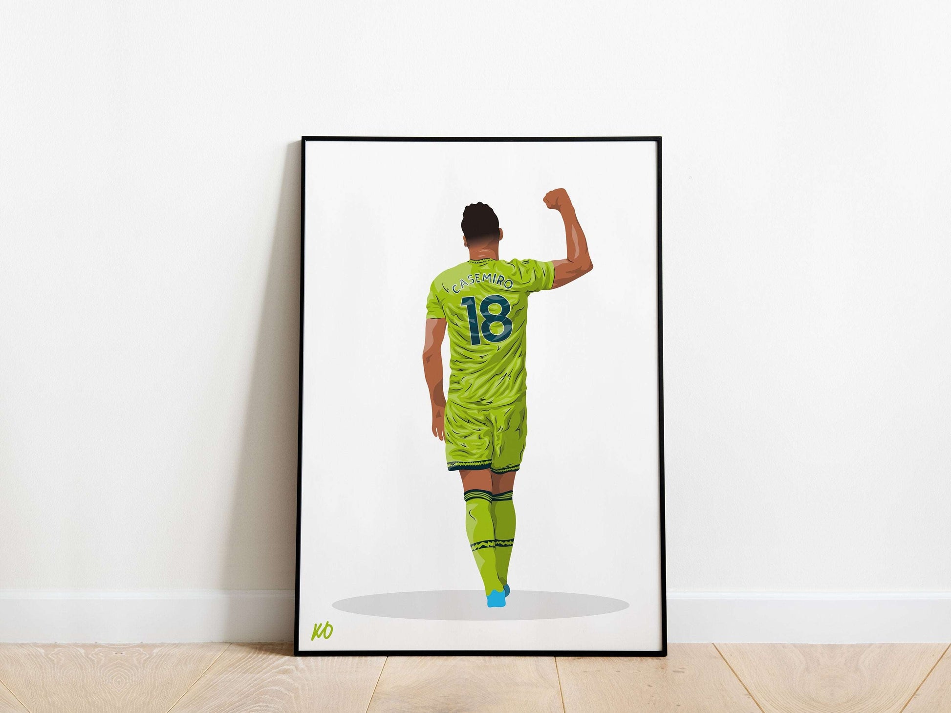 Casemiro Away Kit Manchester United Poster - KDDesigns6