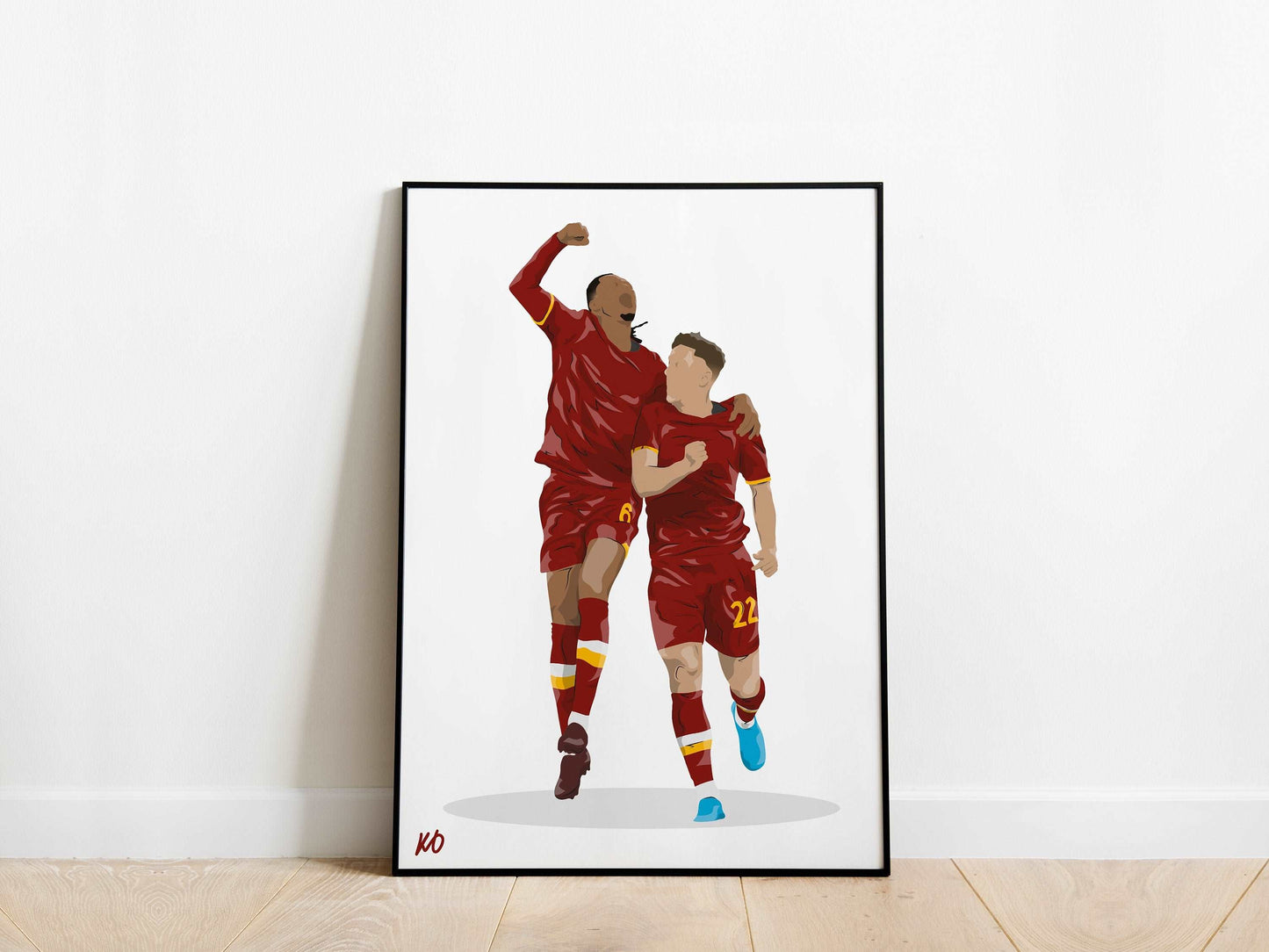 Chris Smalling, Nicolo Zaniolo AS Roma Poster - KDDesigns6