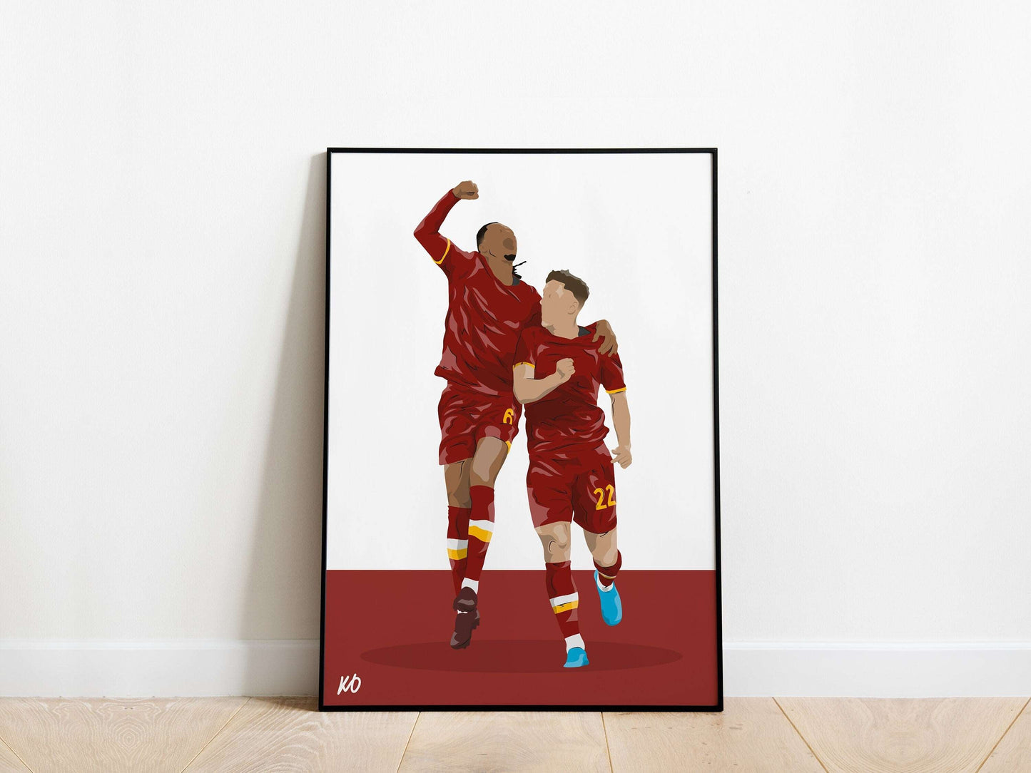Chris Smalling, Nicolo Zaniolo AS Roma Poster - KDDesigns6