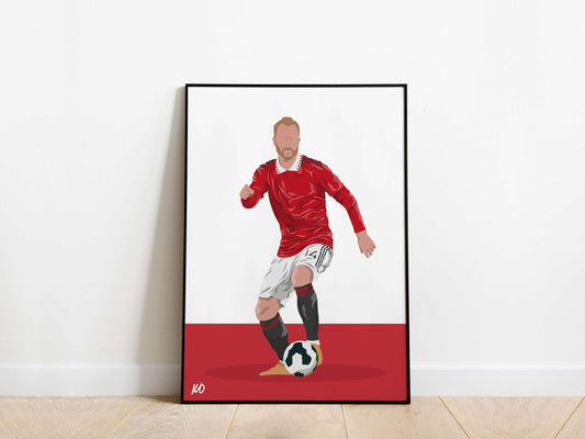 Christian Eriksen Manchester United Poster - KDDesigns6