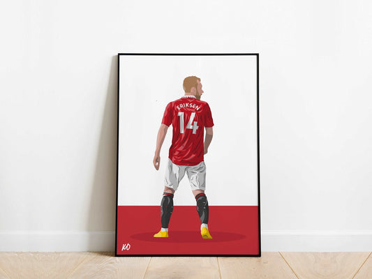 Christian Eriksen 22/23 Manchester United Poster - KDDesigns6