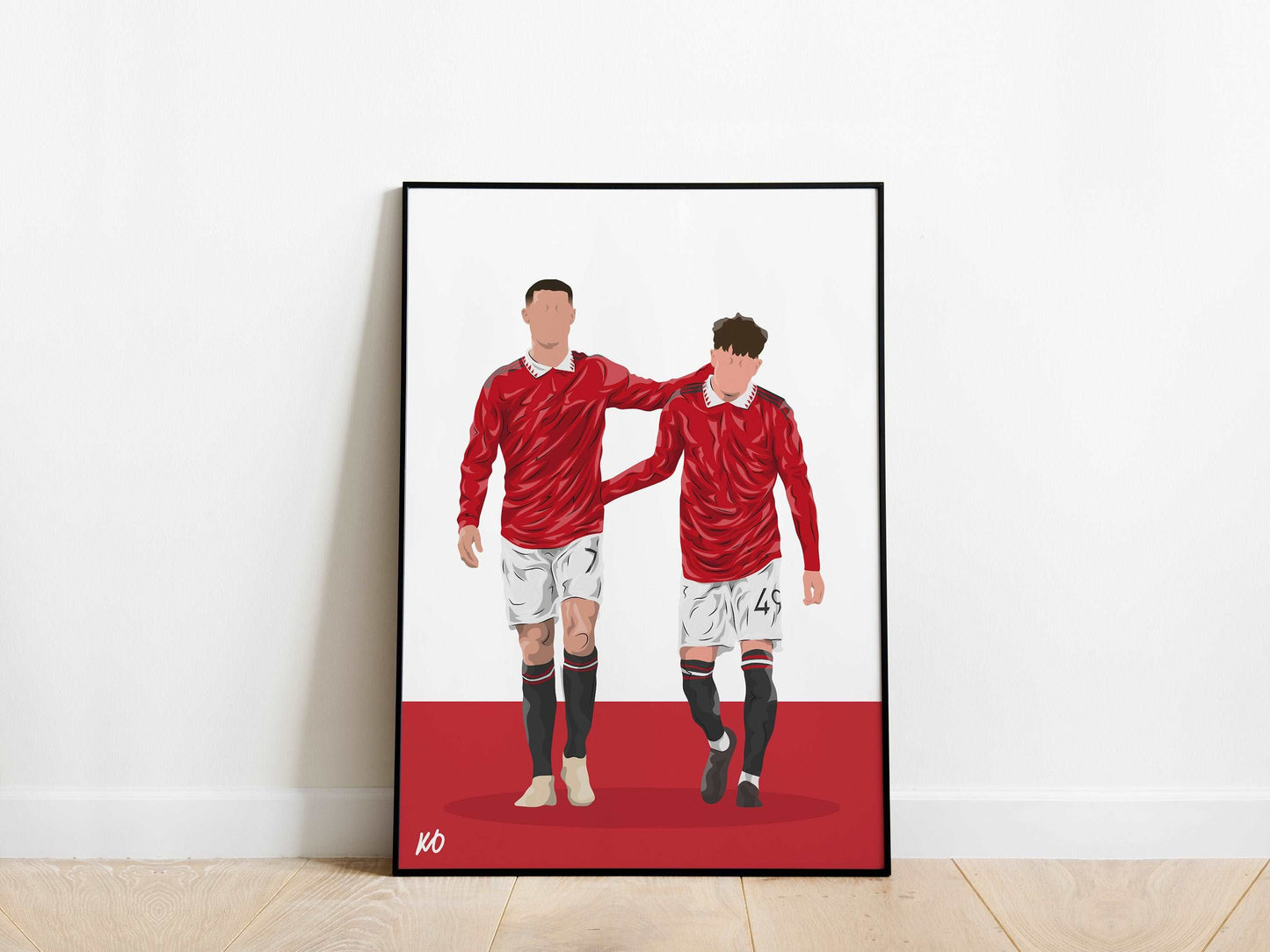Cristiano Ronaldo, Alejandro Garnacho Manchester United Poster - KDDesigns6
