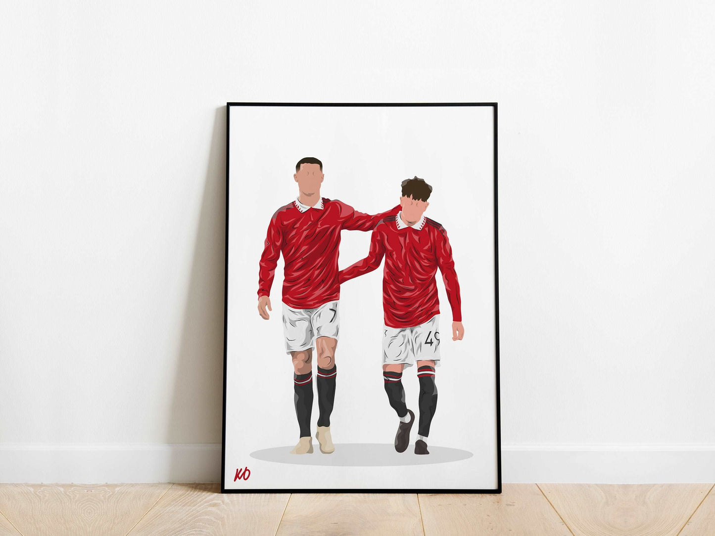 Cristiano Ronaldo, Alejandro Garnacho Manchester United Poster - KDDesigns6