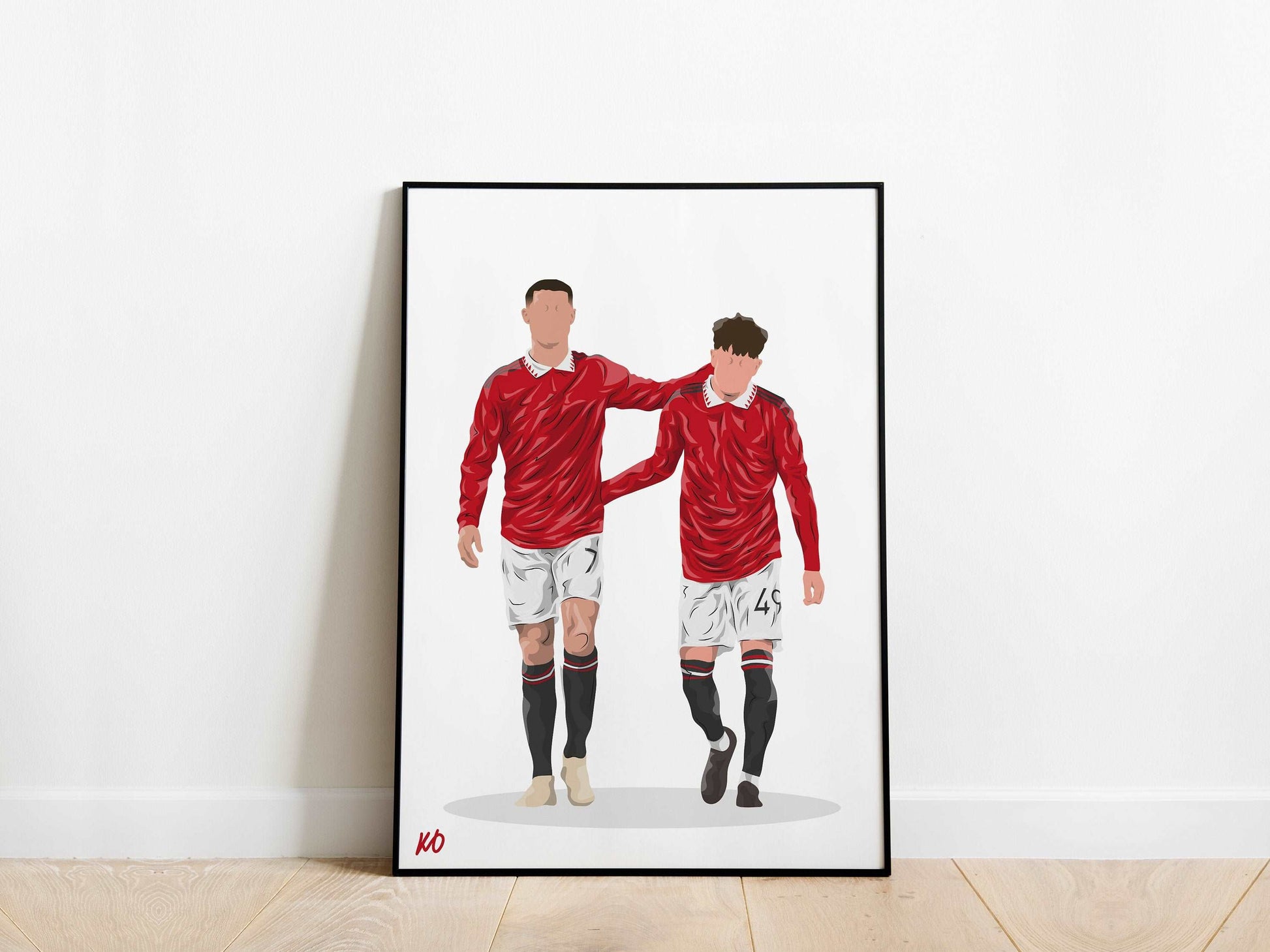 Cristiano Ronaldo, Alejandro Garnacho Manchester United Poster - KDDesigns6