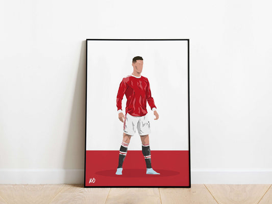 Cristiano Ronaldo 21/22 Manchester United Poster - KDDesigns6