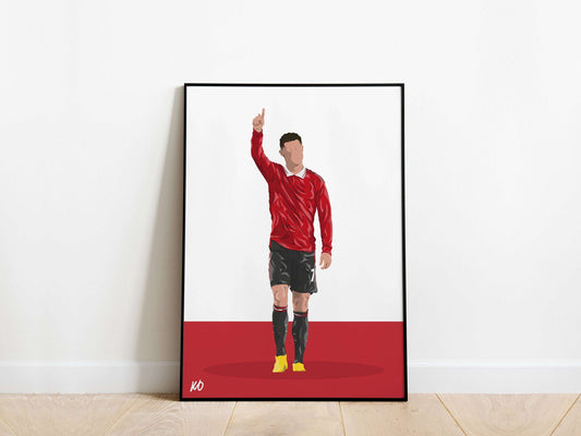 Cristiano Ronaldo 22/23 Manchester United Poster - KDDesigns6