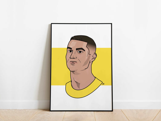Cristiano Ronaldo Portrait Al-Nassr FC Poster - KDDesigns6