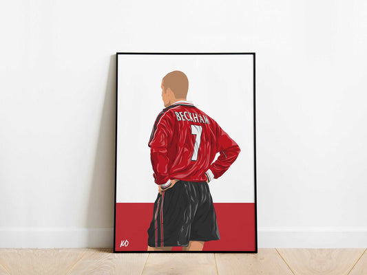 David Beckham 7 Manchester United Poster - KDDesigns6