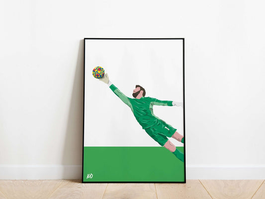David De Gea Green Kit Manchester United Poster - KDDesigns6