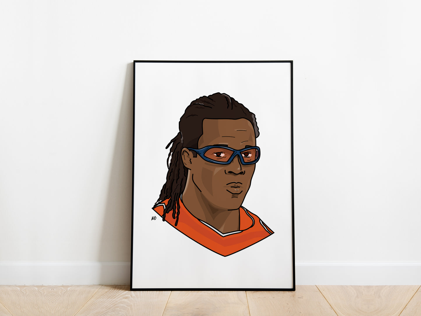 Edgar Davids Portrait Netherlands Poster - KDDesigns6