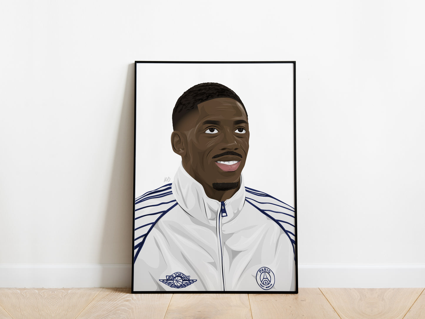 Ousmane Dembele Portrait PSG Poster