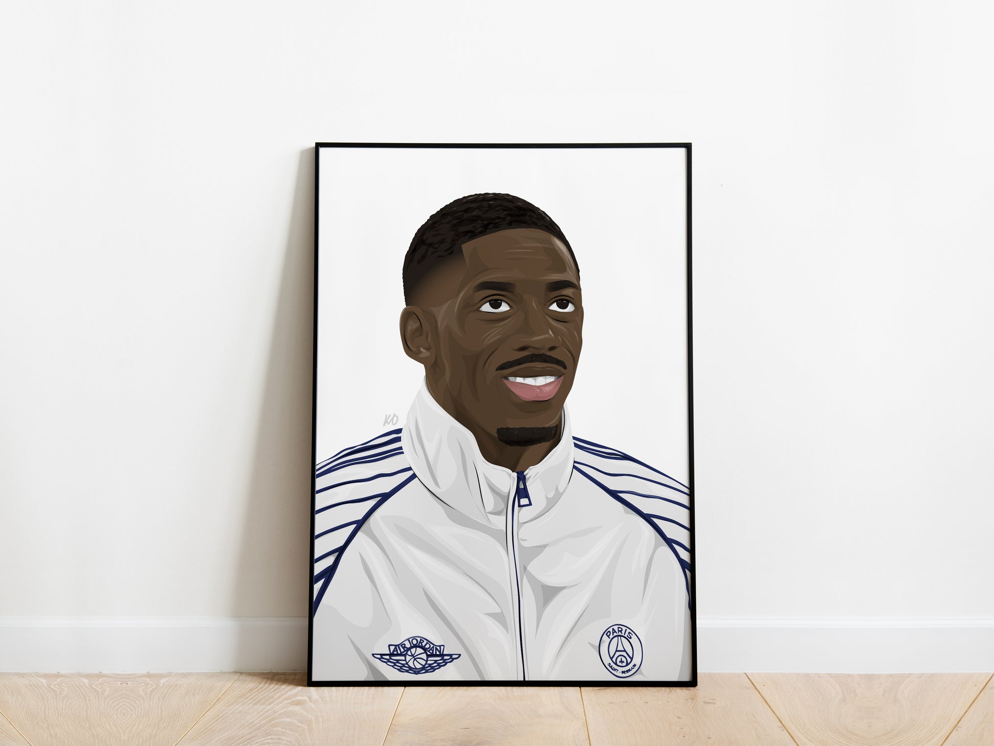 Ousmane Dembele Portrait PSG Poster - KDDesigns6