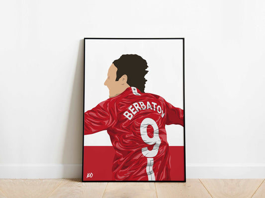 Dimitar Berbatov Manchester United Poster - KDDesigns6